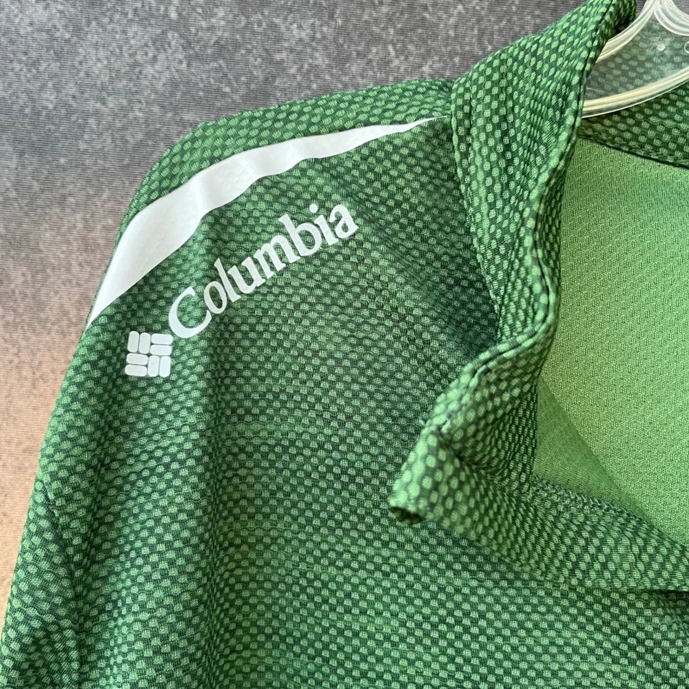 Columbia Golf Mens Preppy Country Club Green Omni-Wick Quarter Zip‎ Pullover XL